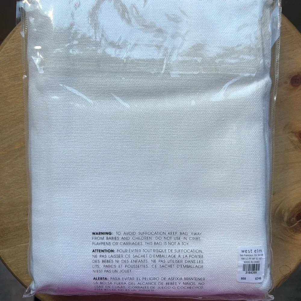 NWT West Elm Linen-Cotton Single Window Panel 48x63 Pole Pocket